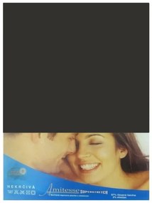 Plachta posteľná tmavosivá superstretch, Plachta 90 (100)x200