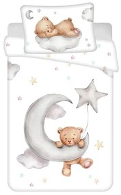 JERRY FABRICS Obliečky do postieľky Macko Moon baby  Bavlna, 100/135, 40/60 cm