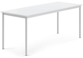 Stôl SONITUS, 1800x700x720 mm, HPL - biela, biela