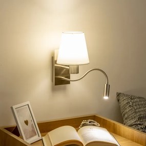 Brilagi - LED Nástenná lampa NUBILA 1xE27/25W/230V + LED/3W chróm/biela