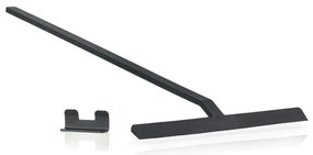 Čierna kúpeľňová stierka so stojanom Zone Rim, šírka 30 cm