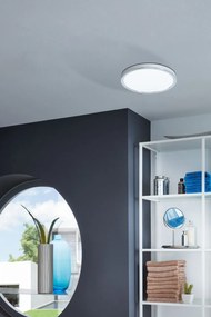 EGLO LED podhľadové osvetlenie do kúpeľne FUEVA 5, 20W, teplá biela, 285mm, okrúhle, chrómované