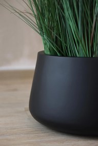 Kvetináč GORDO, sklolaminát, výška 29 cm, čierny