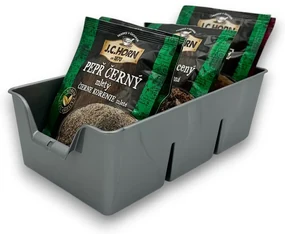 Organizér na korenie vo vreckách, zásobník, BEN3 - sivá, 20x14x8