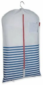 Compactor Obal na krátke šaty a obleky MARINE, 60 x 100 cm, modro-biela