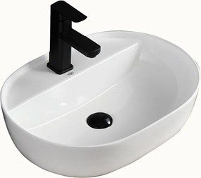 BPS-koupelny Keramické umývadlo na dosku HYD-EI-WH-605 60,5x40,5 cm, biele