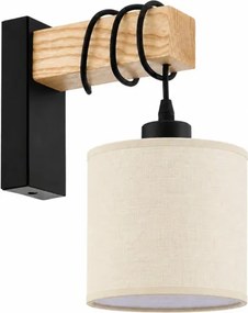 BRILAGI - Nástenné svietidlo NUBILA 1xE27/60W/230V hnedá/čierna/krémová