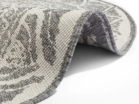 Obojstranný koberec Hanse Home Twin Supreme Siruma sivý / krémový kruh