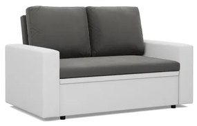 Dvojmiestna pohovka LUNA rozkladacia, popolová / biela