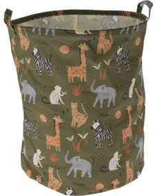 Hatu Detský textilný vak Animals, 40 x 50 cm, zelená