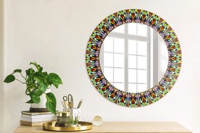 Psychedelic mandala vzor Okrúhle dekoračné zrkadlo na stenu