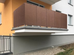 Balkónová zástena sivej farby 100x700cm Veľkosť (cm): 100X600 cm