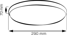 LED stropné svietidlo LIBRA LED/15W/230V 4000K priemer 29 cm čierna