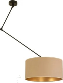 LED Nastaviteľný luster na tyči GORTA 1xE27/60W/230V béžová/zlatá