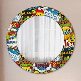 Okrúhle ozdobné zrkadlo Komiksový štýl fi 50 cm
