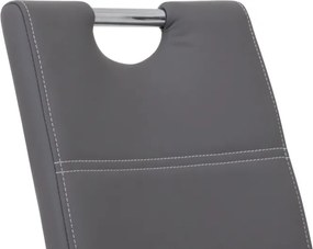 Jedálenská stolička Flora, šedá ekokoža