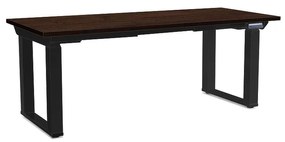 Výškovo nastaviteľný stôl OfficeTech Strong 180 x 80 cm, čierna podnož, wenge