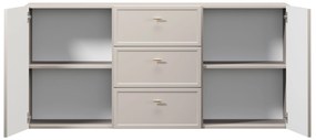 Závesná komoda Lorini 150 cm - kašmírová / zlaté úchytky T