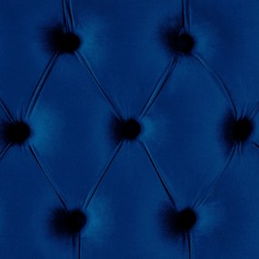 Lavica Polson - zamat, čierny rám 120 cm - Modrá