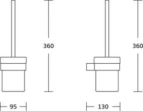 Mexen príslušenstvo, Pavo wc kefa zlatá, 7030450-50