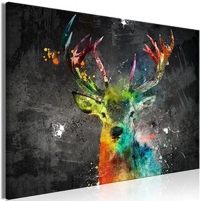 Obraz - Rainbow Deer (1 Part) Wide Veľkosť: 120x80, Verzia: Na talianskom plátne