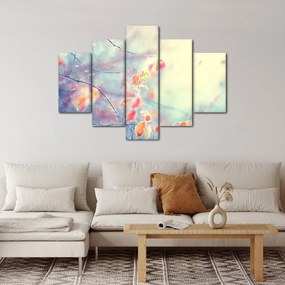 Obraz - Lístky v ľade (150x105 cm)