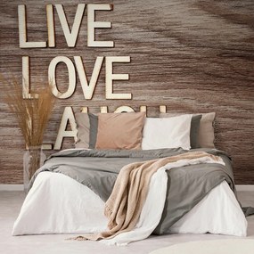 Samolepiaca tapeta so slovami - Live Love Laugh - 300x200