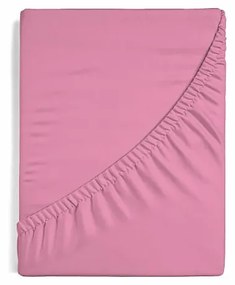 Napínacie prestieradlo na posteľ - Svetloružové froté 100/220/25