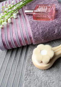 Bavlněný froté ručník s modalem VELA 70x140 cm šedý