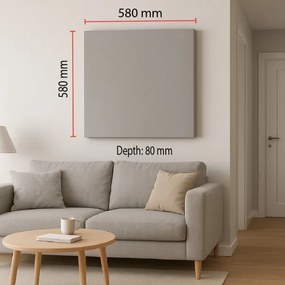 Akustický panel SILENCE 58x58 cm šedá