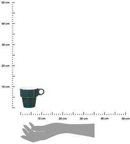 Keramický hrnček so stojanom Colorama 200 ml sada 6ks