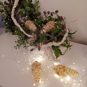 DECOLED Dekorácia, borovicové šišky 4 ks, 11 cm