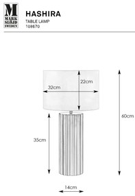 Markslöjd 108670 - Stolná lampa HASHIRA 1xE27/40W/230V biela/čierna