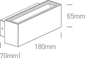 Moderné svietidlo ONE LIGHT ext. nástenné svietidlo 67374A/W/W