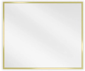 Mexen Loft, obdĺžnikové kúpeľňové zrkadlo 60 x 50 cm, farba rámu zlatá lesklá, 9852-060-050-000-50
