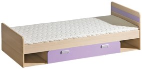 Detská posteľ CORNETO L13 Farba: Jaseň coimbra / fialová