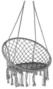 Sivé závesné kreslo KOLUMBIA so stojanom