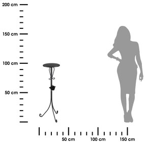 Stojan na kvety 95x39 cm čierna