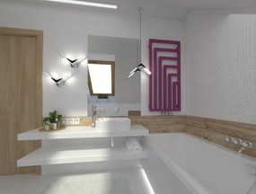 Regnis Kreon, vykurovacie teleso 550x1000 mm, 548W, čierna matná, KR100/55/ELEKTRICKY/BLACK