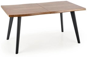 Rozkladací jedálenský stôl Dickson 120/180 - prírodná / čierna