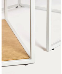 Konferenčné stolíky v súprave vo svetloprírodnej farbe 2 ks s doskou v dubovom dekore 50x100 cm Yoana – Kave Home