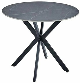 Jedálenský stôl Talia 90 cm, sivá / čierna