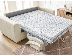 Krémová menčestrová rozkladacia pohovka 225 cm Augustin – Bobochic Paris