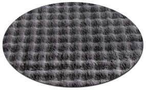 Antracitovosivý prateľný okrúhly koberec ø 145 cm Bubbly – Oyo Concept