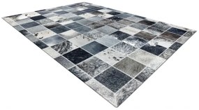 Koberec PATCHWORK 21716 sivý - imitácia kože krava