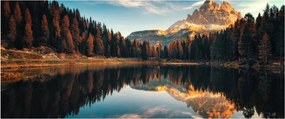 Obraz - Alpy, Taliansko, Dolomity, Lago Antorno (120x50 cm)