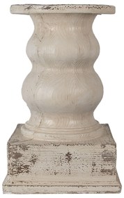 Bielo hnedý stolík Fidel na kvety - Ø 38 * 60 cm