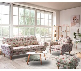 Pohovka ROSE s motívom ruží 3-miestna