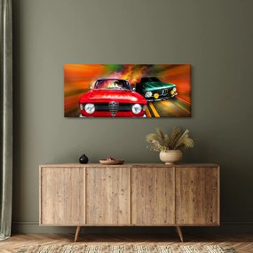 Obraz - Retro závodné autá (120x50 cm)