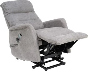 Masážne kreslo s polohovaním Legacy, šedá látka